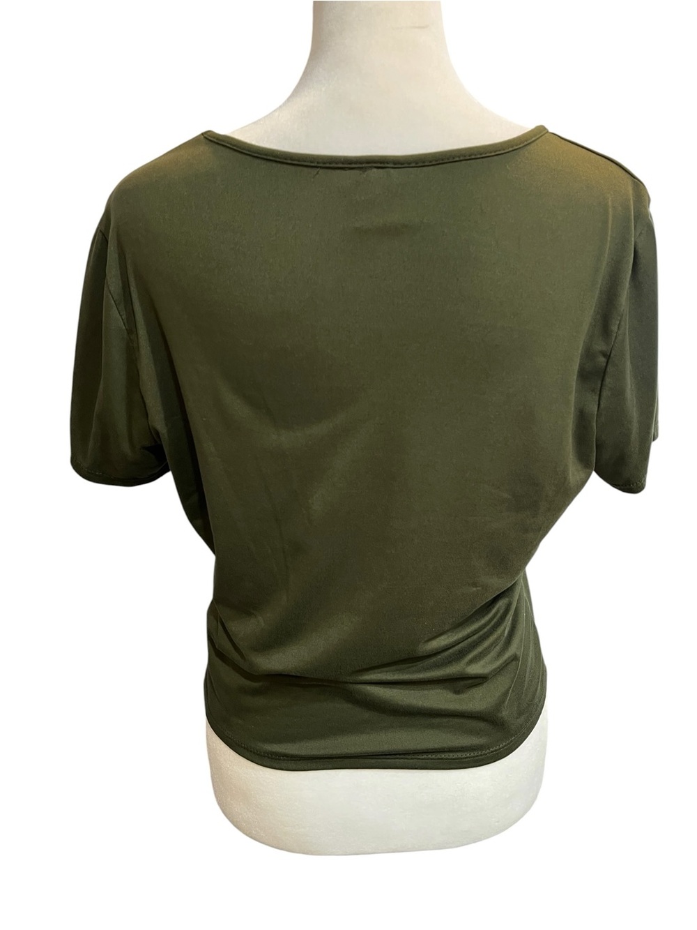 Forest Green Short Sleeve Essential Top - Size Large - Picture 4 of 5